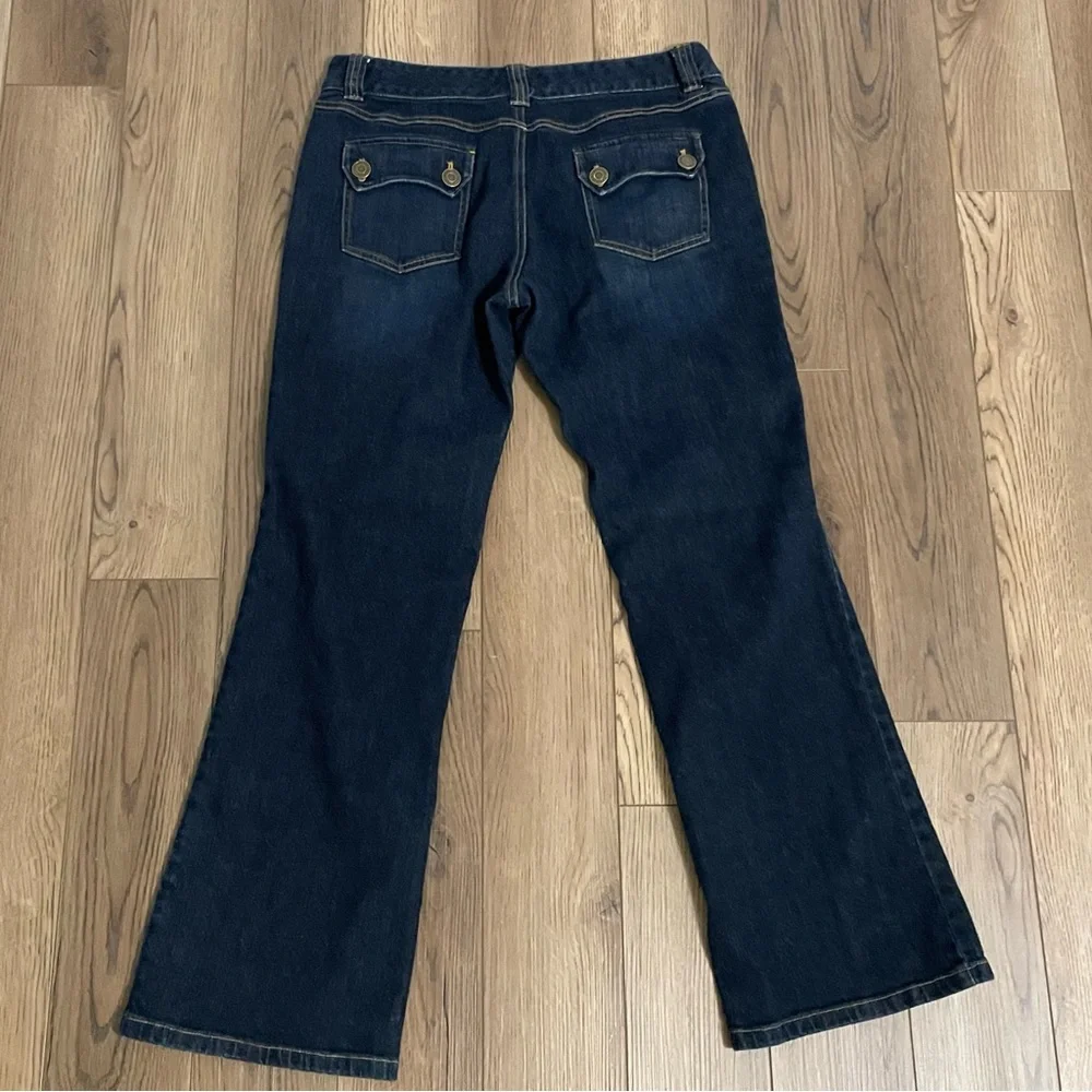 Michael Kors Low Rise Dark Denim Flare Jeans‎